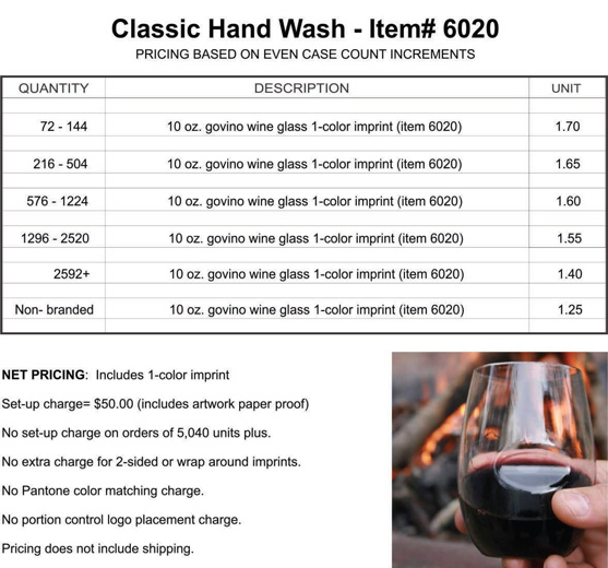 GOVINO Premium Drinkware Classic Hand Wash item 6010